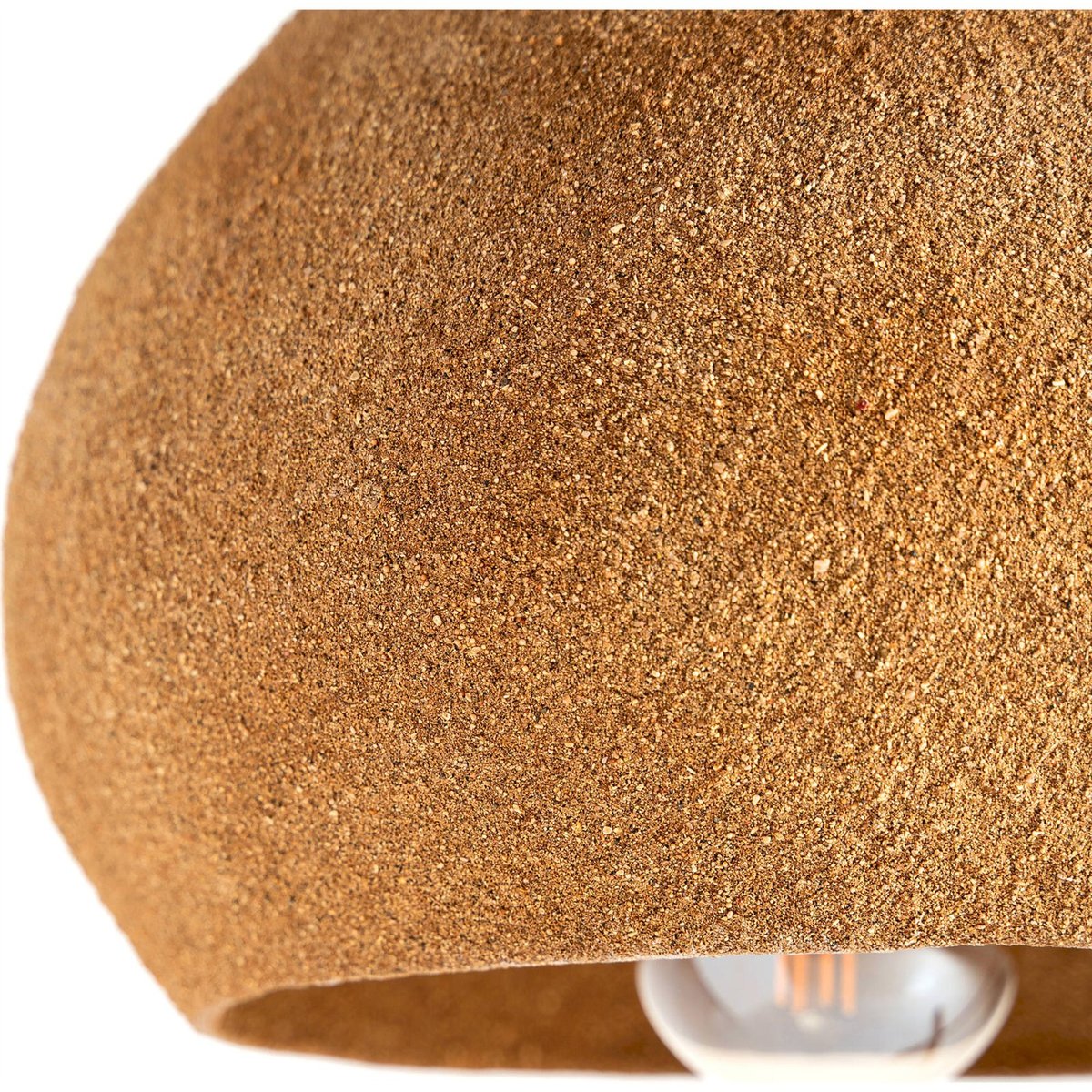 Suspension style bohème en résine naturelle terracotta et noir, RECOLLECTION