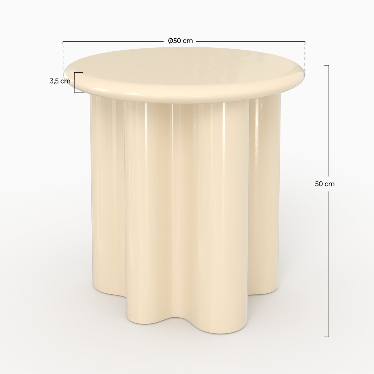 Table d'appoint Olya - OLYA blanc, MAISON PAVANE