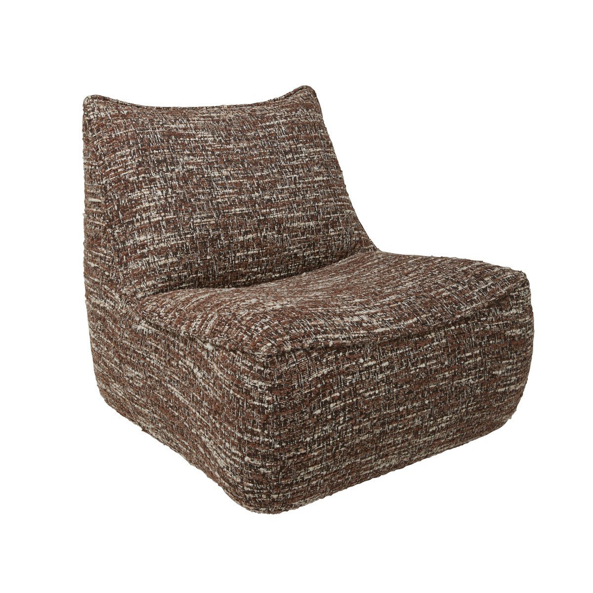 Fauteuil pivotant en tissu L85 cm - LUKE marron, CALICOSY