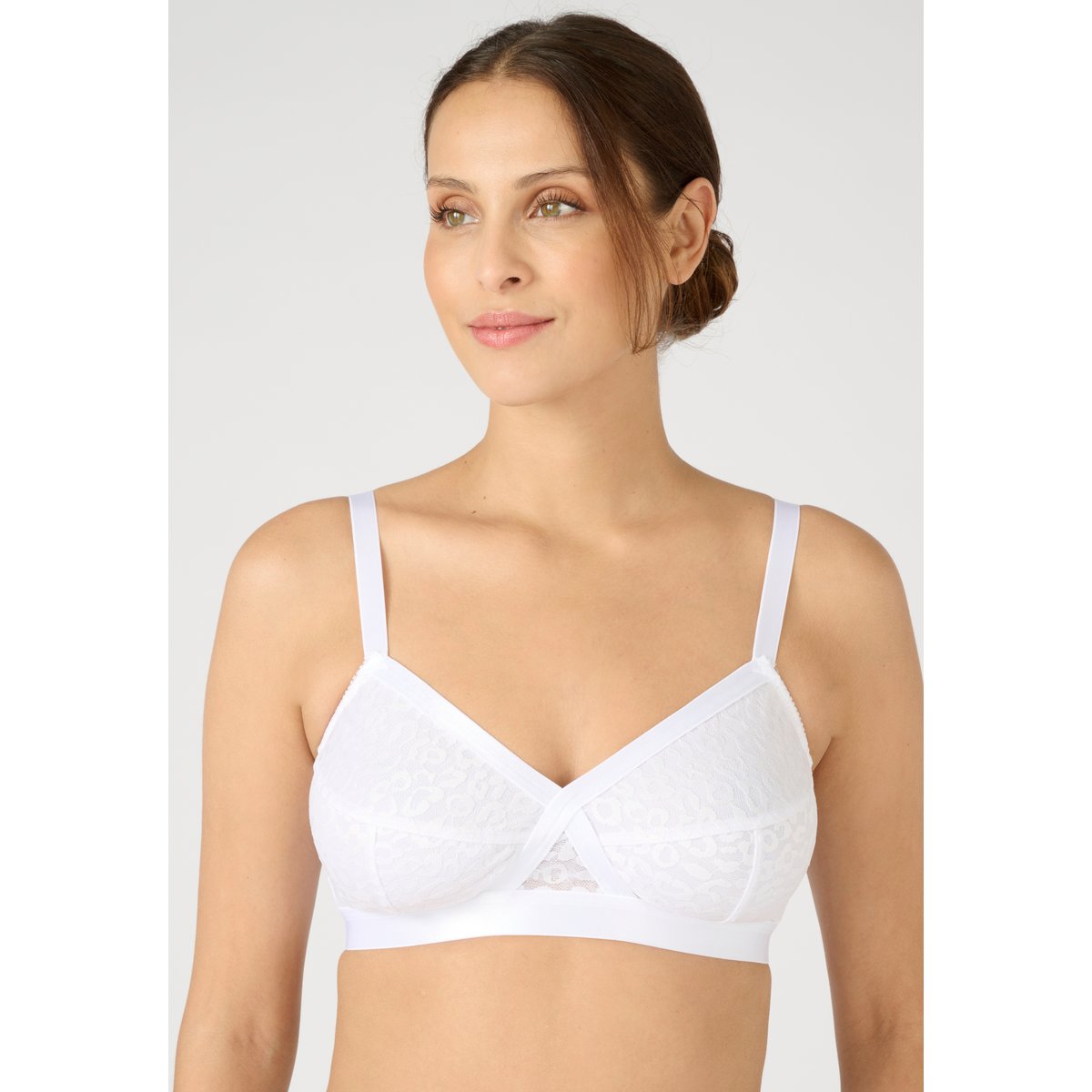Soutien-gorge grand maintien sans armatures blanc, DAMART