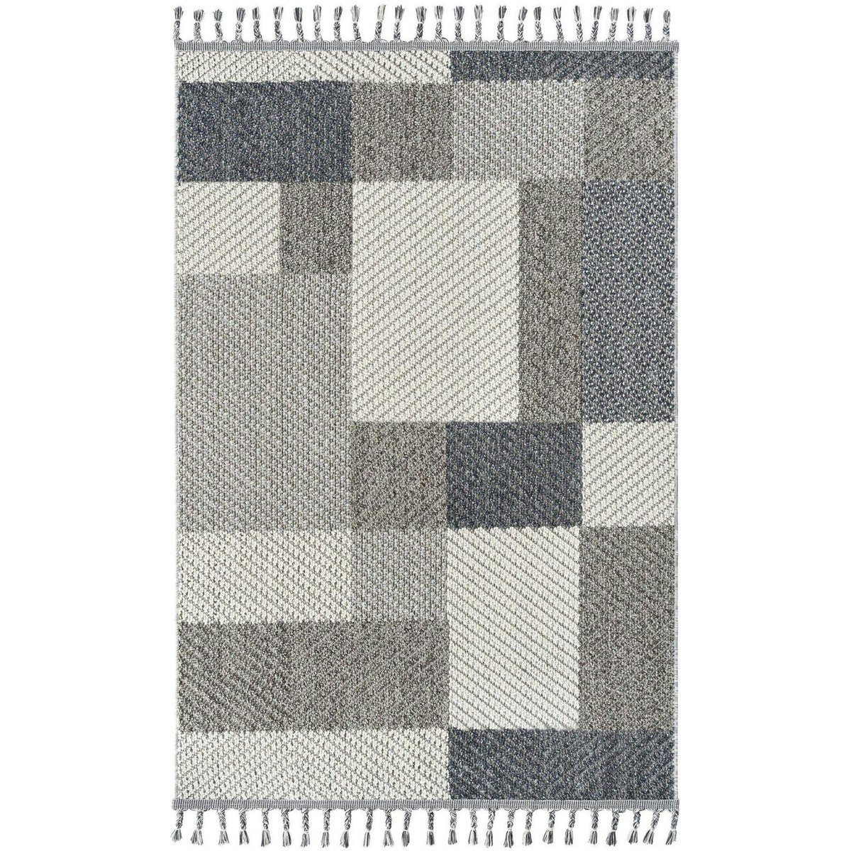 Tapis décoratif à motifs 120x180 ISTANBUL gris (carrés), PIER IMPORT