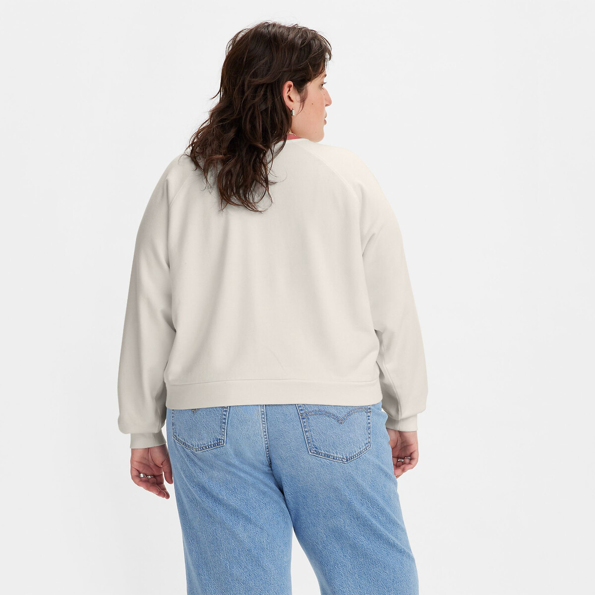 Felpa crop, logo davanti bianco/rosso, LEVI’S PLUS