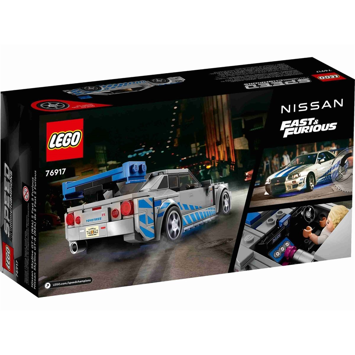 LEGO Speed Champions - Nissan Skyline GT-R (R34) 2 Fast 2 Furious - 76917 multicolore, LEGO