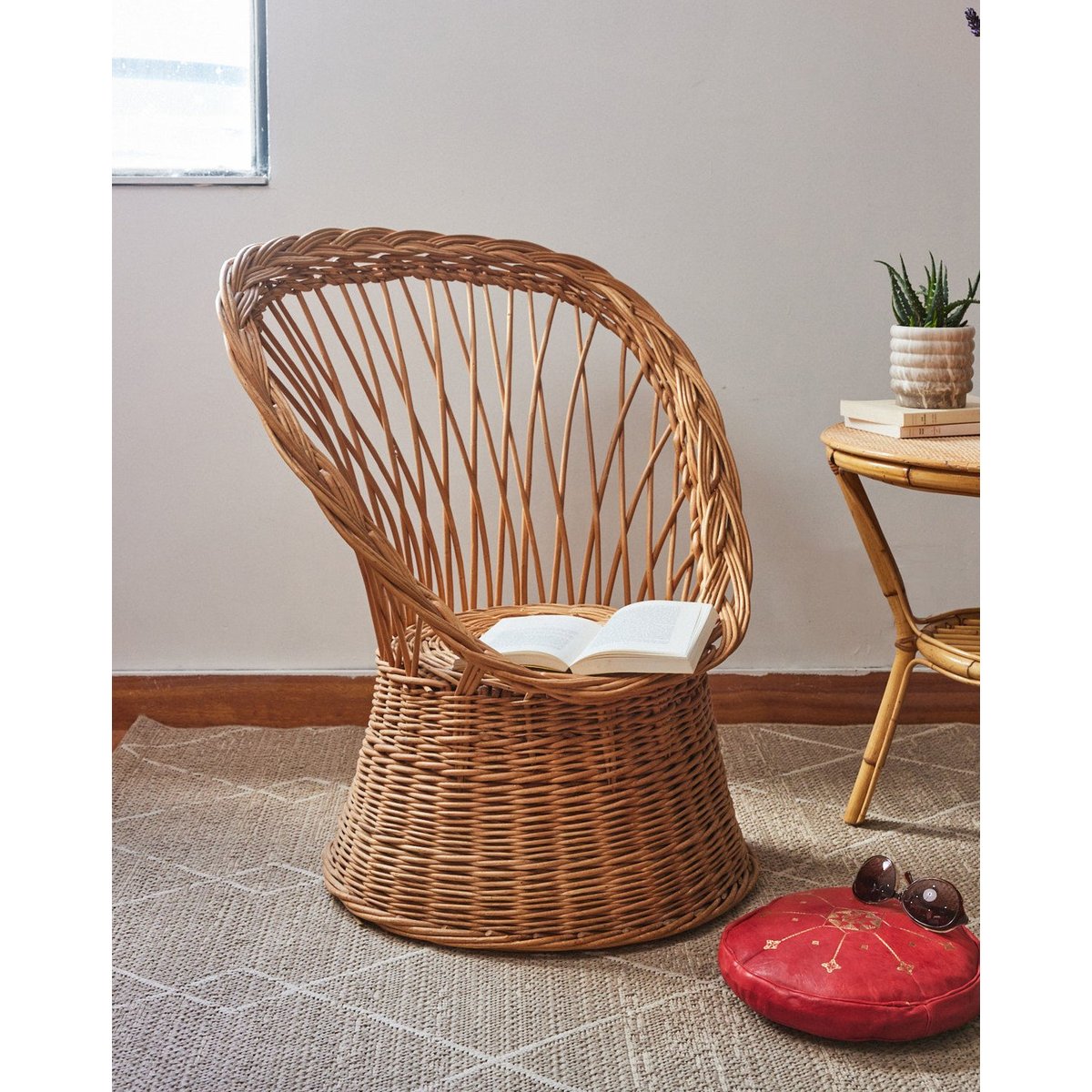 Fauteuil en osier Ernest N°1025 - Bon état bois clair, DEBONGOUT