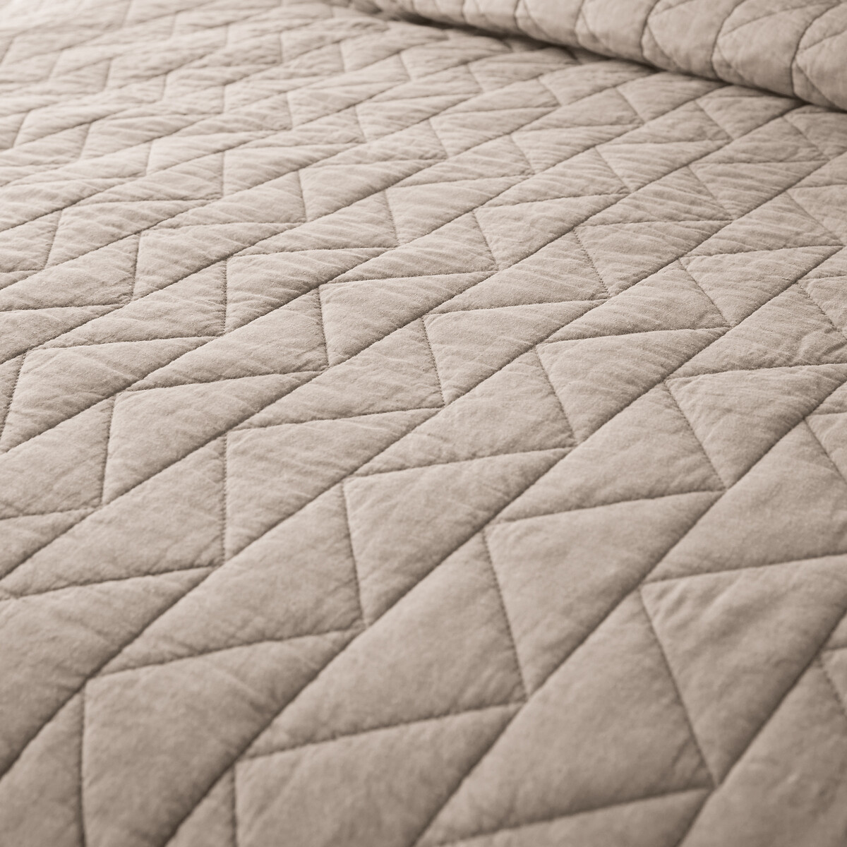 Cubrecama acolchado de algodón Zig Zag Scenario cáñamo, LA REDOUTE INTERIEURS