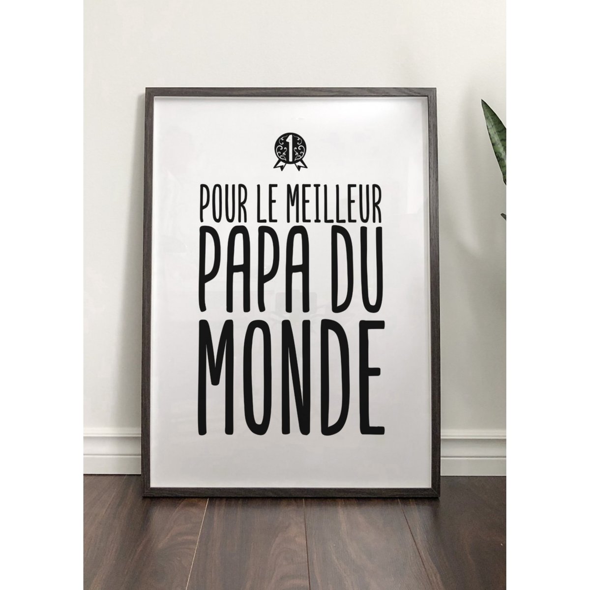 Affiche 'Meilleur Papa du Monde' blanc, L'AFFICHERIE