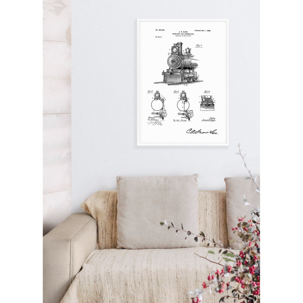 Affiche Brevet Locomotive blanc, L'AFFICHERIE