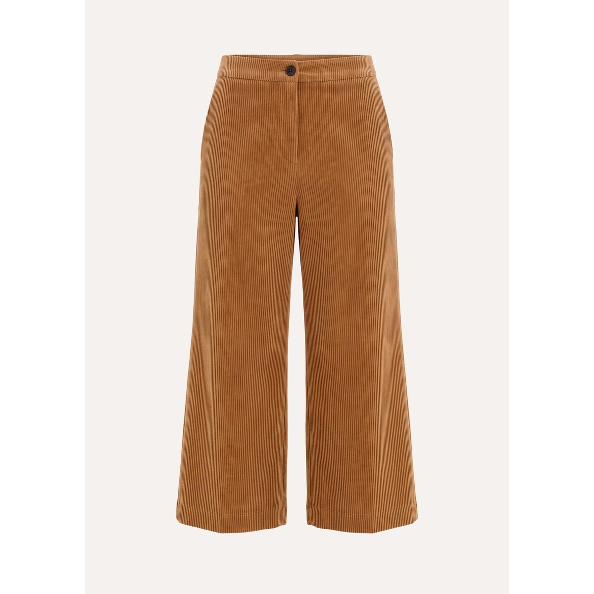 Pantalon cropped en velours côtelé cognac, LA FEE MARABOUTEE