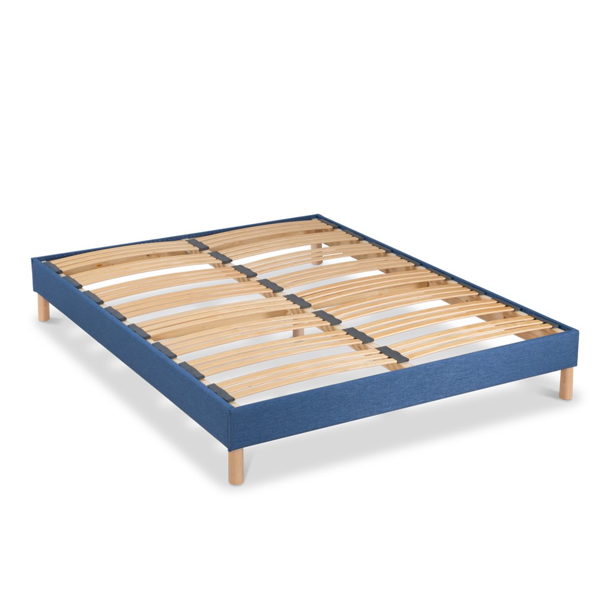 Sommier à lattes Tissu Lumière - Tri-lattes - Livré en kit bleu marine, BELLECOUR