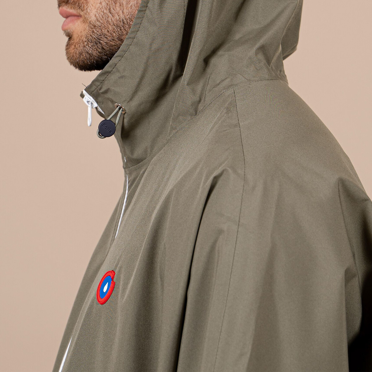 Lange poncho met rits, unisex LIBERTÉ kaki , FLOTTE