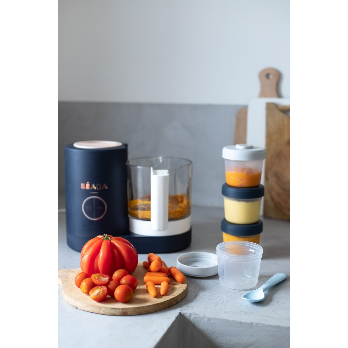 Set intégral de 4 portions repas clip 150 ml multicolore, BEABA