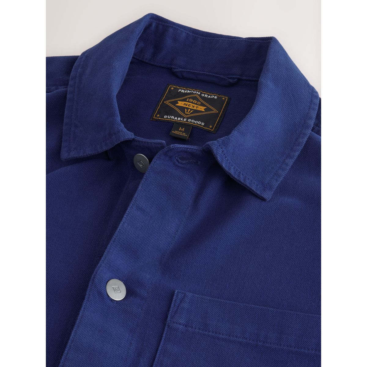Veste-chemise en toile avec poche bleu, NEXT