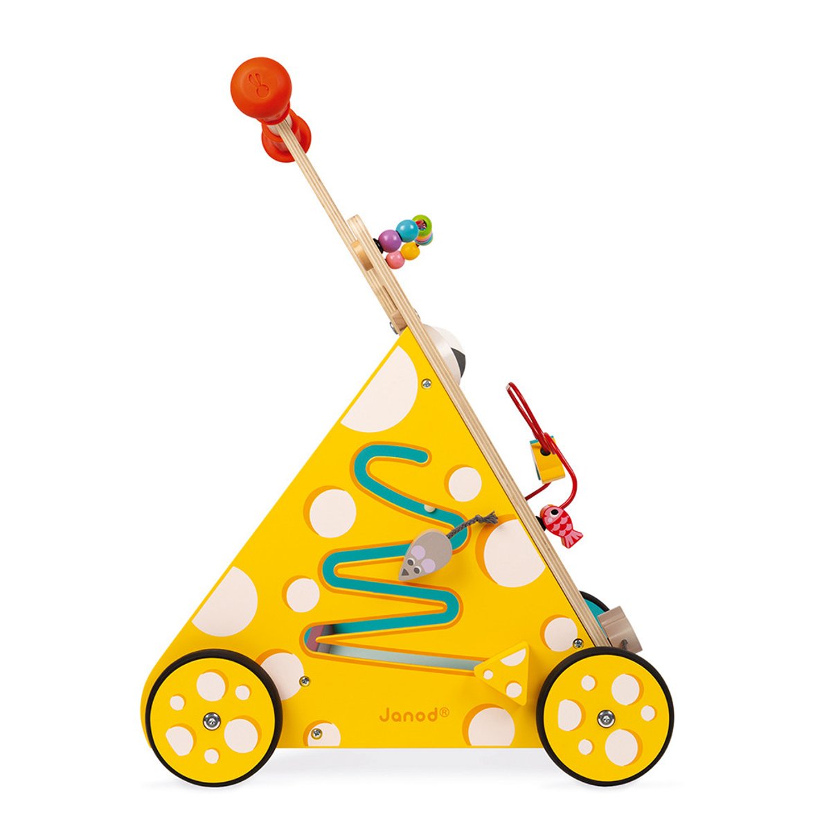 Chariot multi-activités Chat multicolore, JANOD