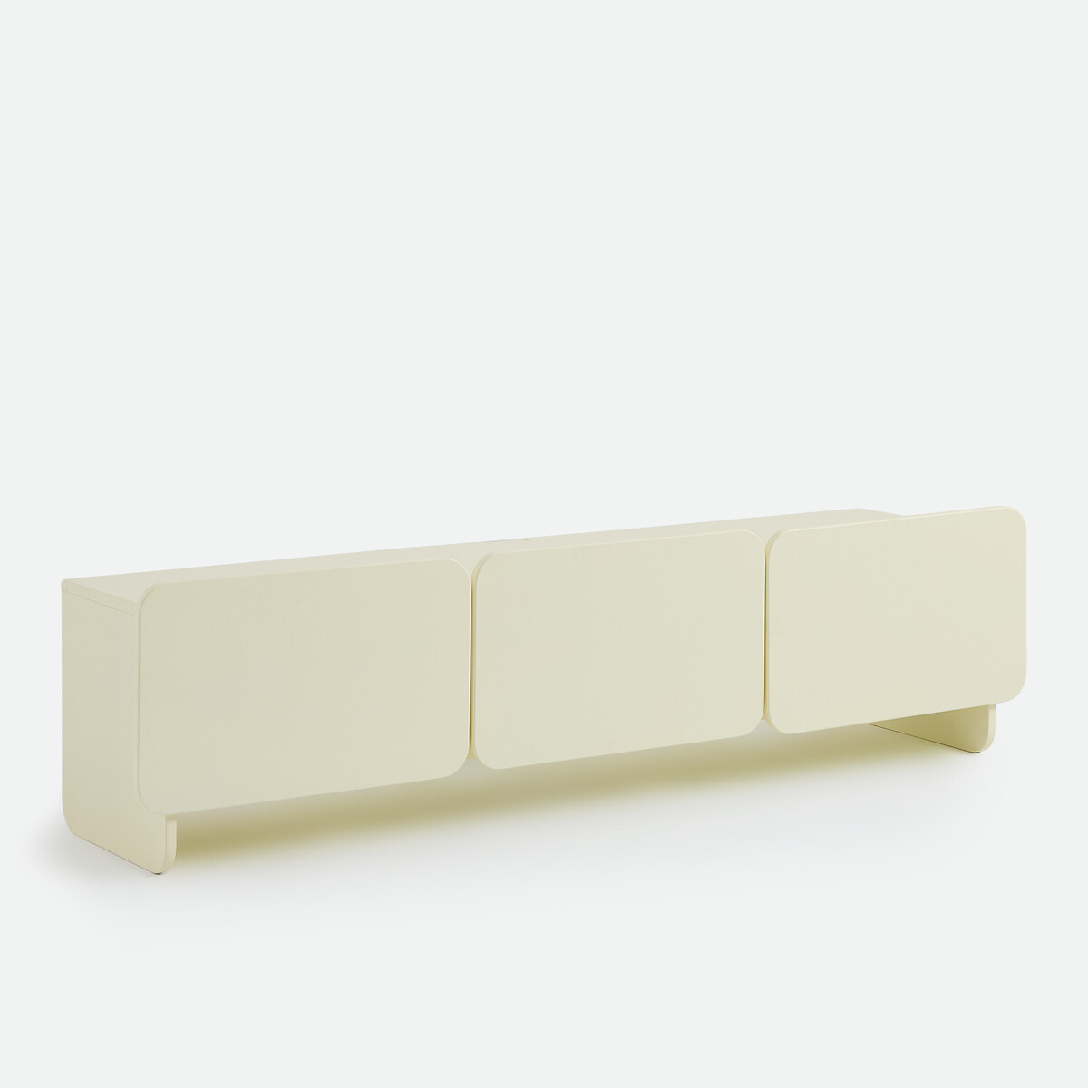 Mobile TV hi-fi laccato, 3 ante, larghezza 170 cm, CESCO giallo pallido, LA REDOUTE INTERIEURS