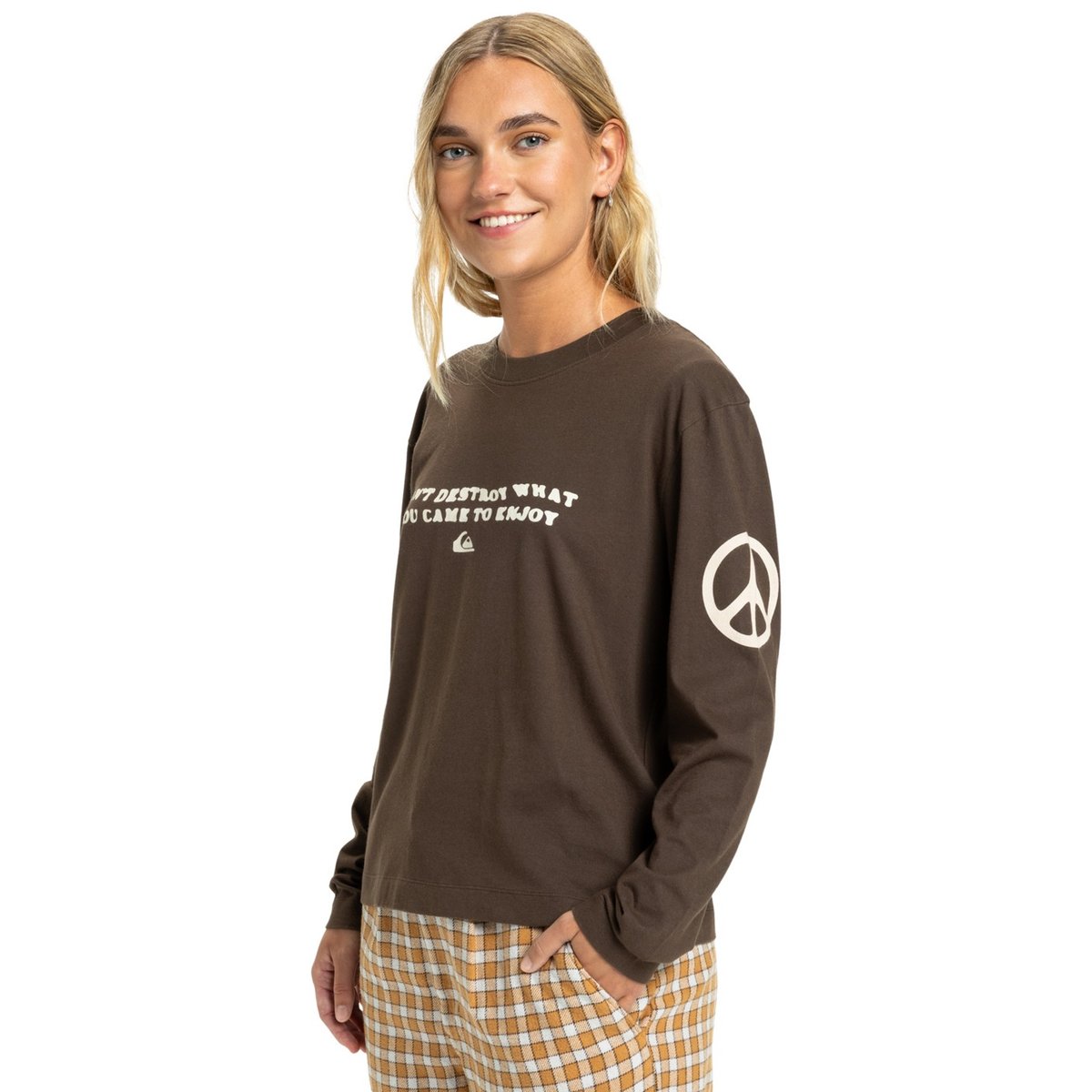 T-shirt manches longues STANDARD marron chocolate brown, QUIKSILVER