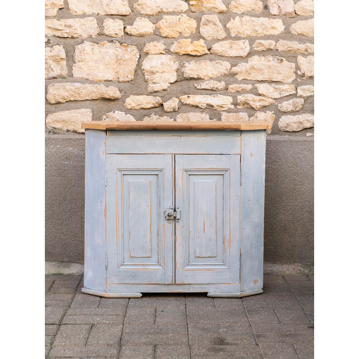 Confiturier en bois patiné bleu Gilbert N°1823 - Bon état bois clair, DEBONGOUT