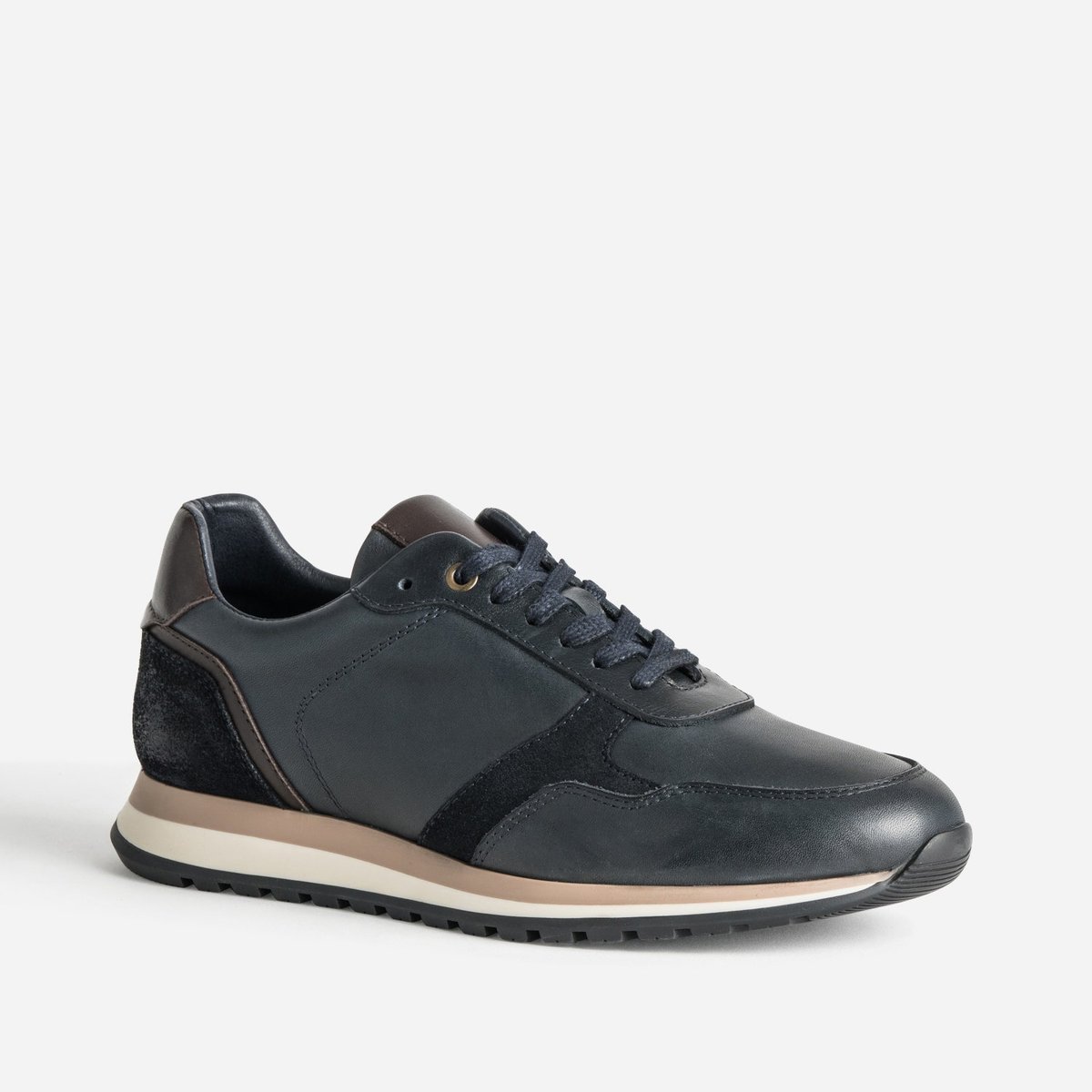 Basket en cuir PETRO marine, ERAM