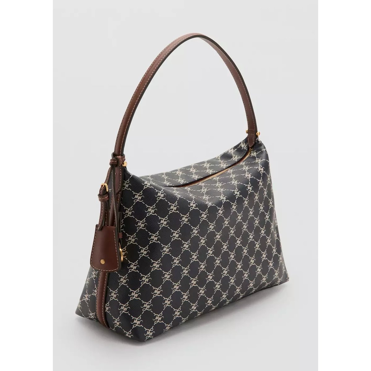 Petit sac à bandoulière avec logo bleu marine, MANGO
