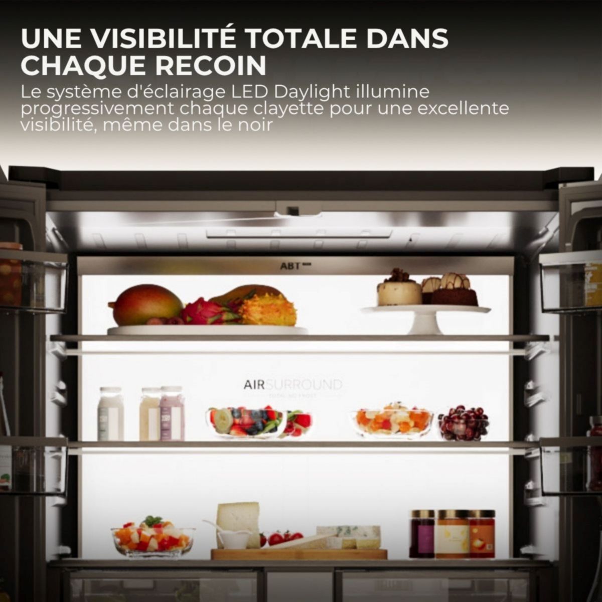 Réfrigérateur multi portes HFW99F19ESSB couleur unique, HAIER