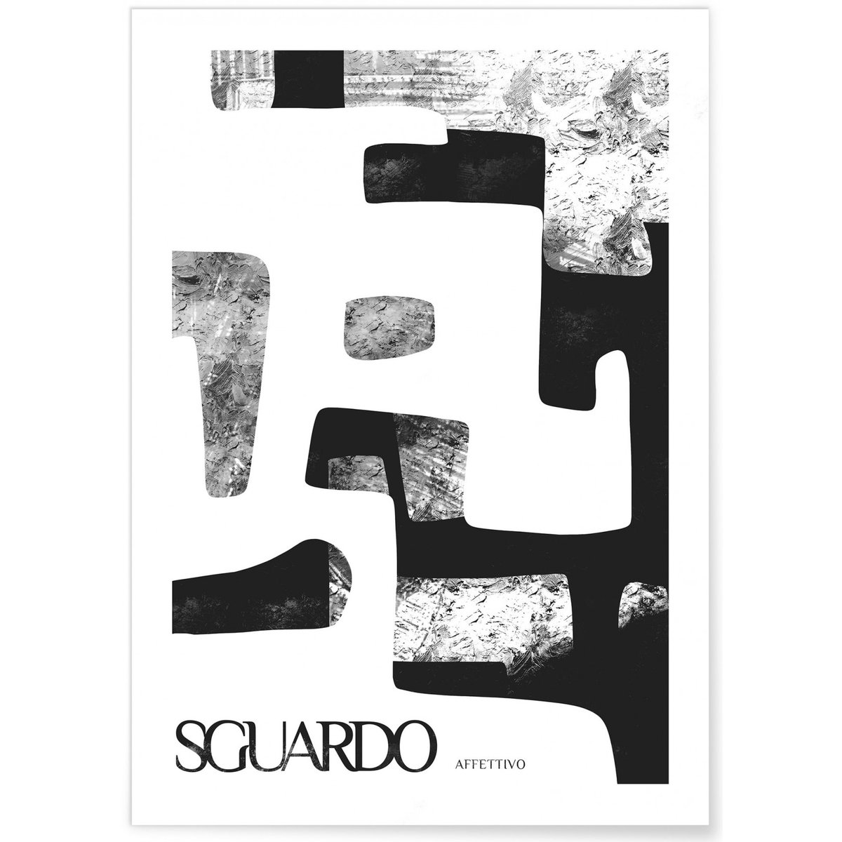 Affiche 'Abstract Sguardo' blanc, L'AFFICHERIE