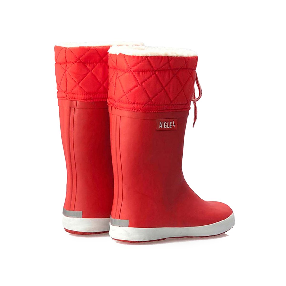 Bottes de pluie fourrées ajustable GIBOULEE UNISEX rouge, AIGLE