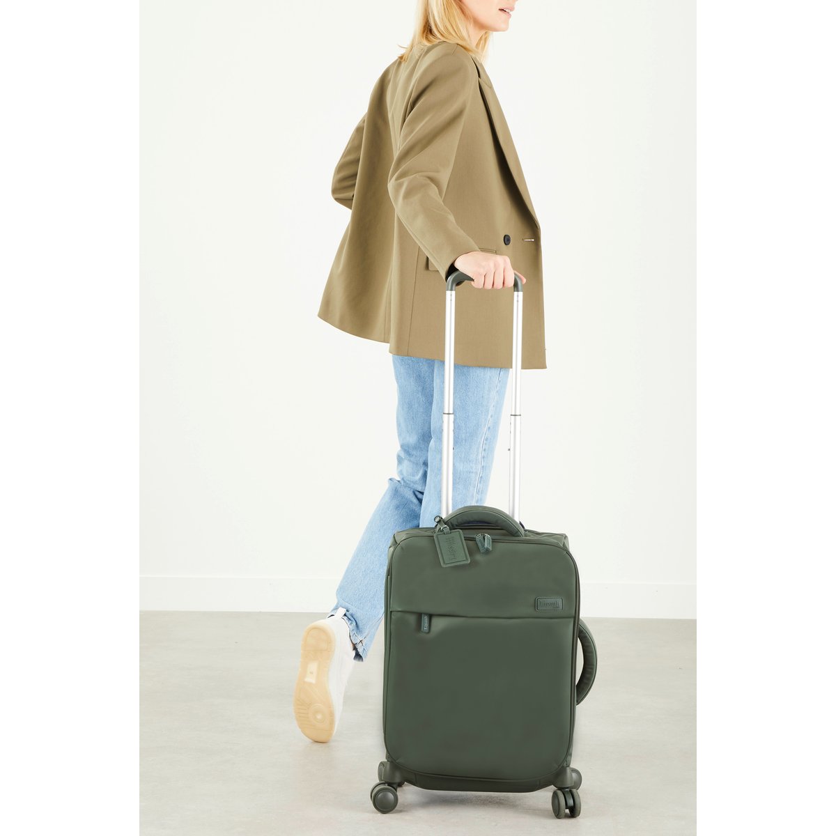 Plume valise 4 roues taille S khaki, LIPAULT