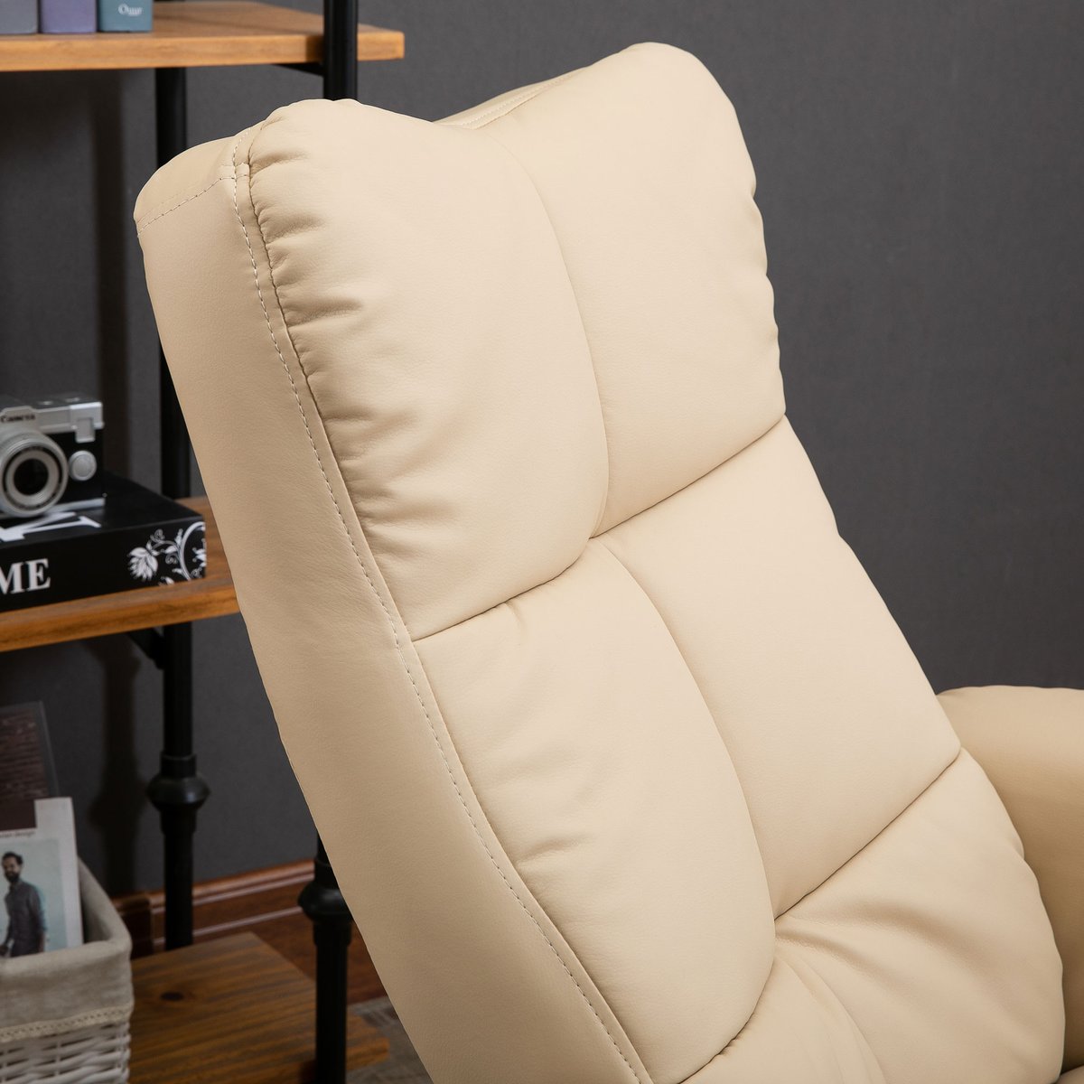 Ensemble fauteuil de massage inclinable avec crème, HOMCOM