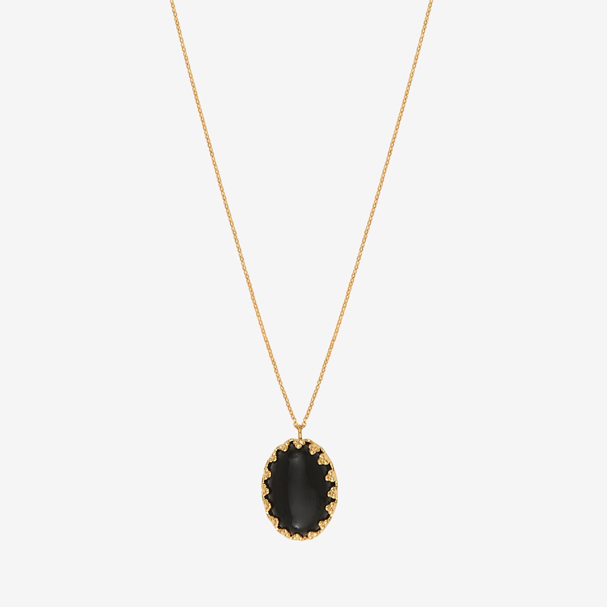 Collier doré onyx petit modele - dubarry onyx noir, CAROLINE NAJMAN