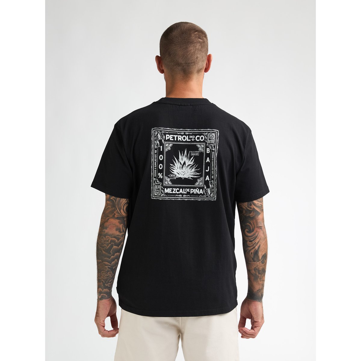T-shirt imprimé au dos calor noir black, PETROL INDUSTRIES