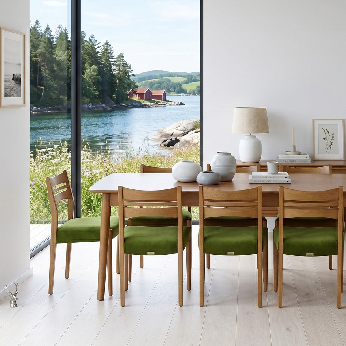 Table à manger rectangulaire style scandinave, 8/10 convives BEN marron, ROBIN DES BOIS