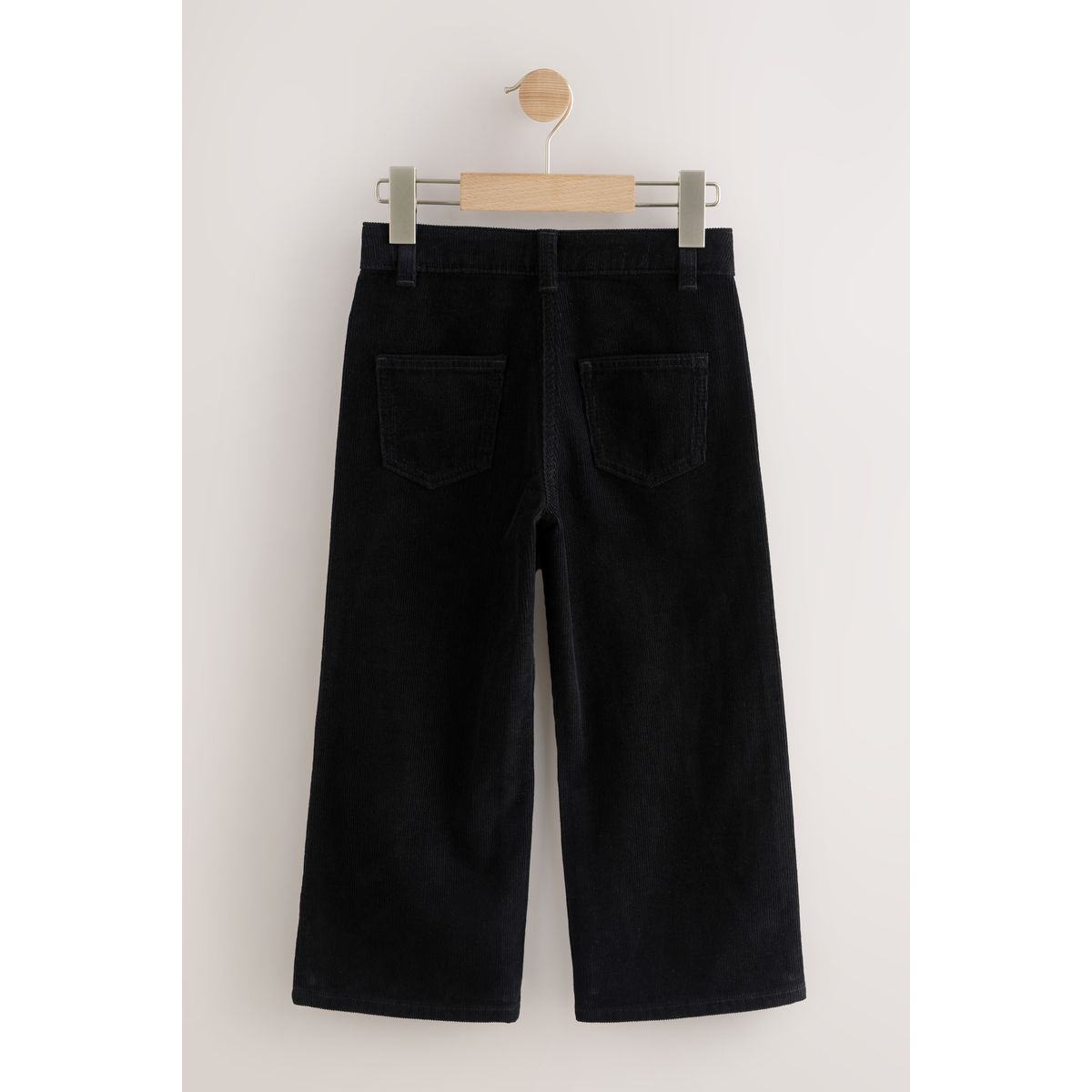 Pantalon large en velours côtelé noir, NEXT