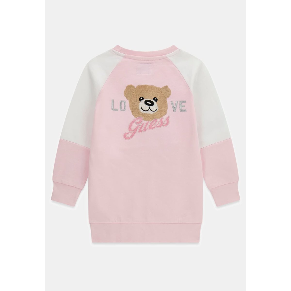 Logo Pailleté Dress rose, GUESS KIDS