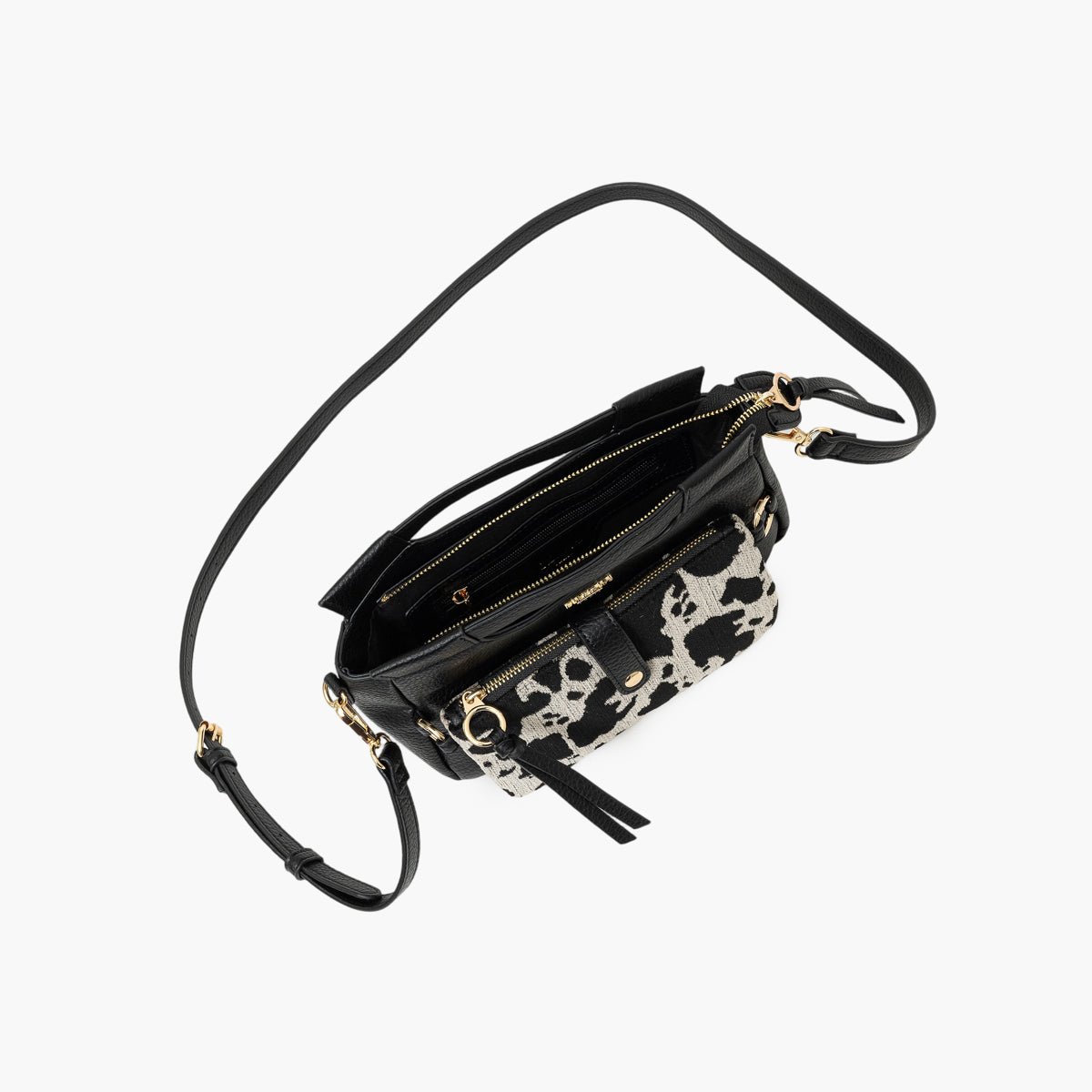 Petit sac porté épaule Tim noir,doré, LOLLIPOPS