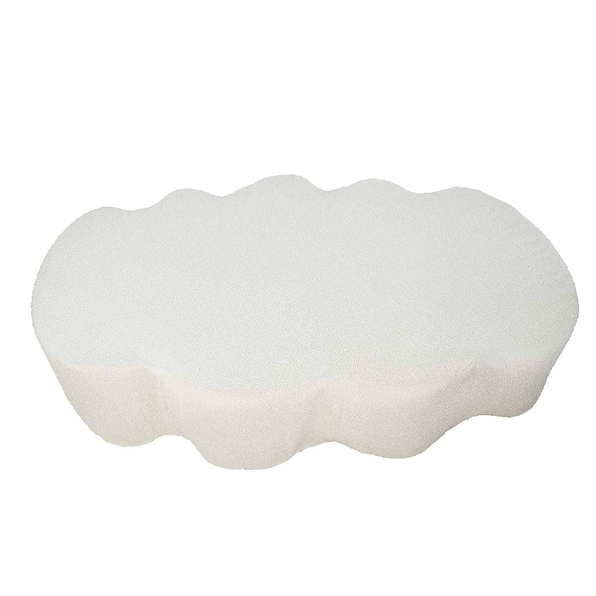 Canapé nuage en laine bouclée, déhoussable blanc, MX HOME