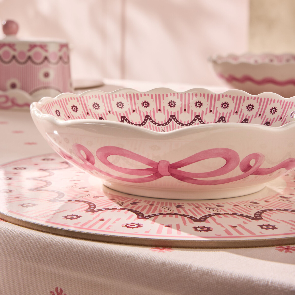 Spitalfields Silk Pasta Bowl pink, CATH KIDSTON