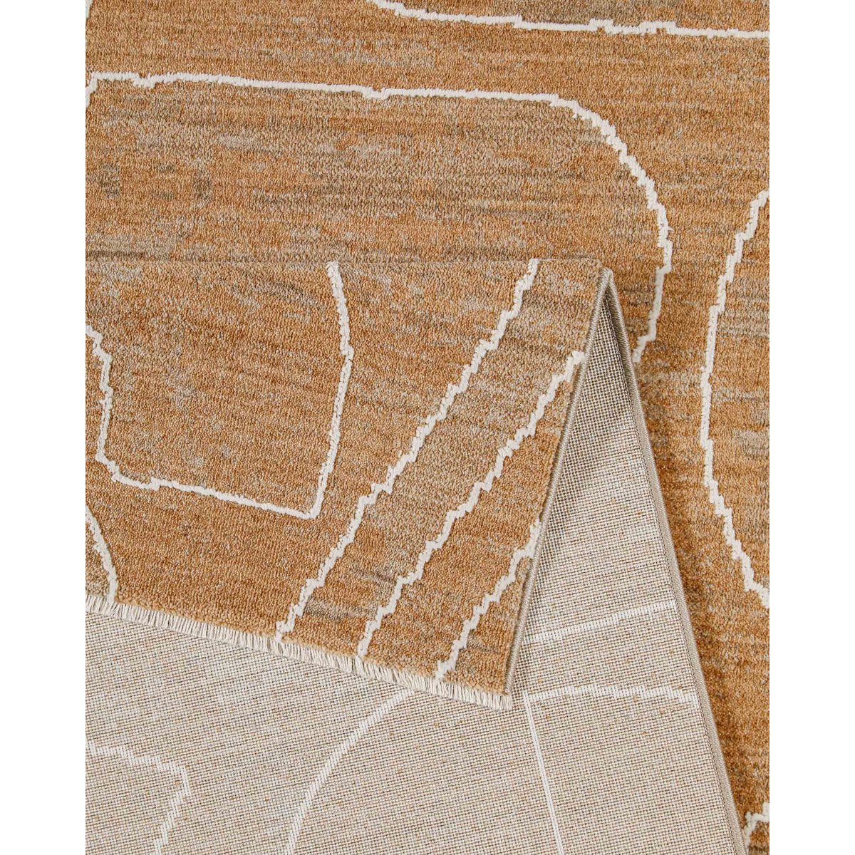 WECONhome Beatle-B par Esprit, tissé machine, tapis poils courts, motif graphique avec effet relief, certifié OEKO-TEX® ,  Beatle-B brun multicolore, ESPRIT