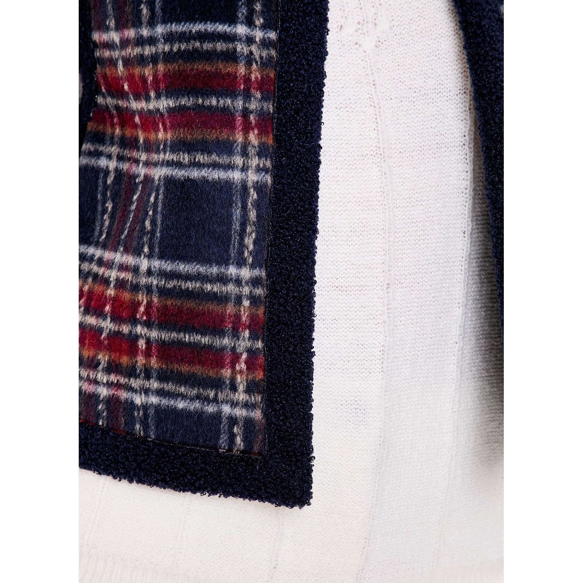 Gilet sherpa sans manche réversible RISI bleu marine, LA FIANCÉE