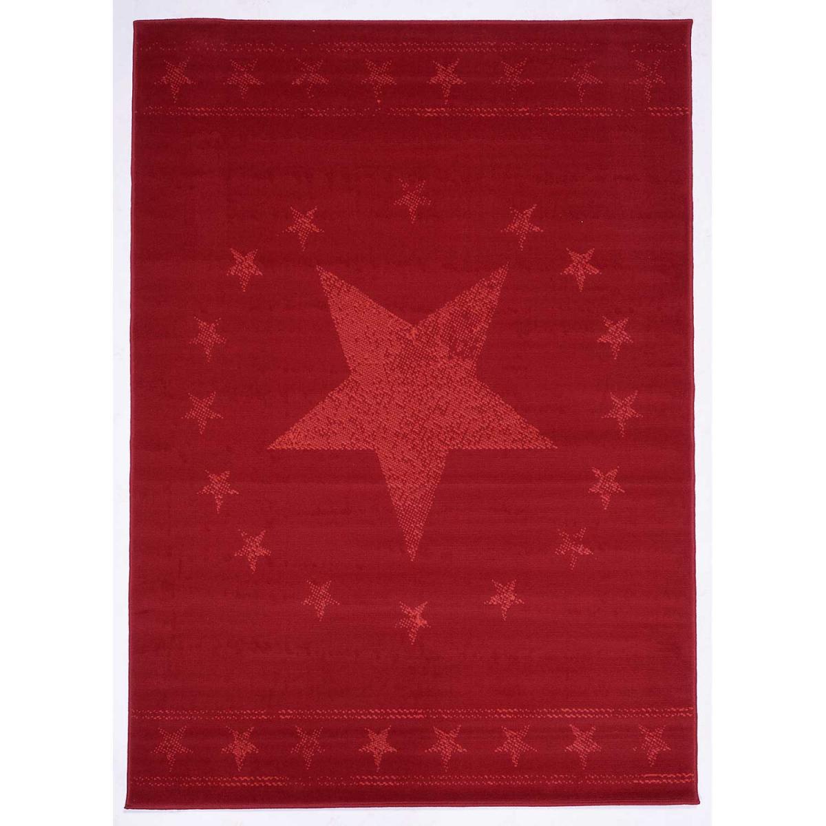 Tapis enfant tissé LYN1 1ST START rouge, UN AMOUR DE TAPIS