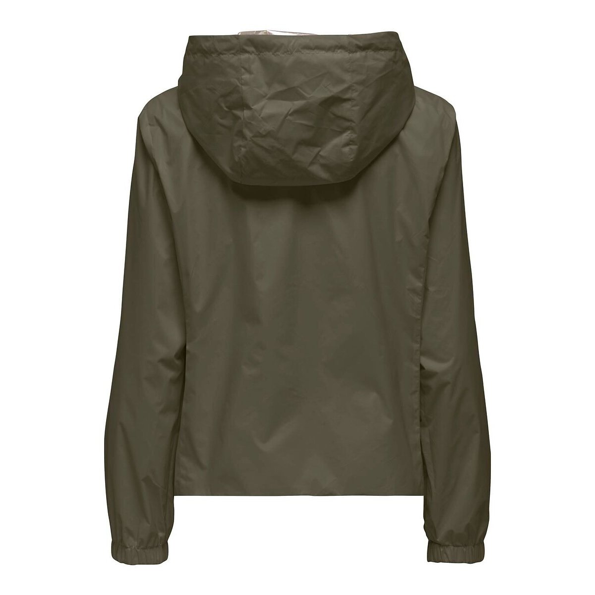 Coupe vent zippé à capuche kaki, ONLY