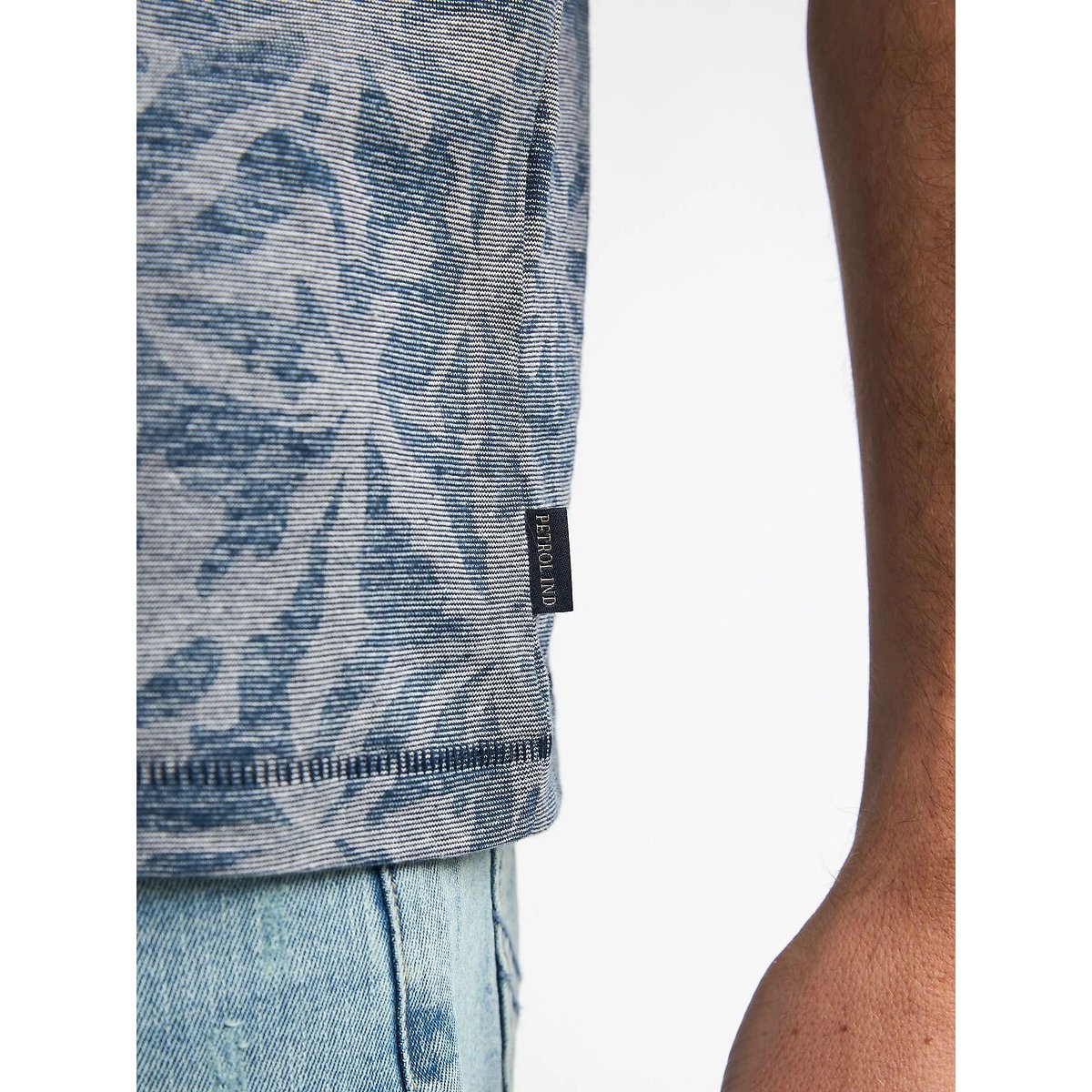 Printed Short Sleeve T-Shirt navy blue, PETROL INDUSTRIES