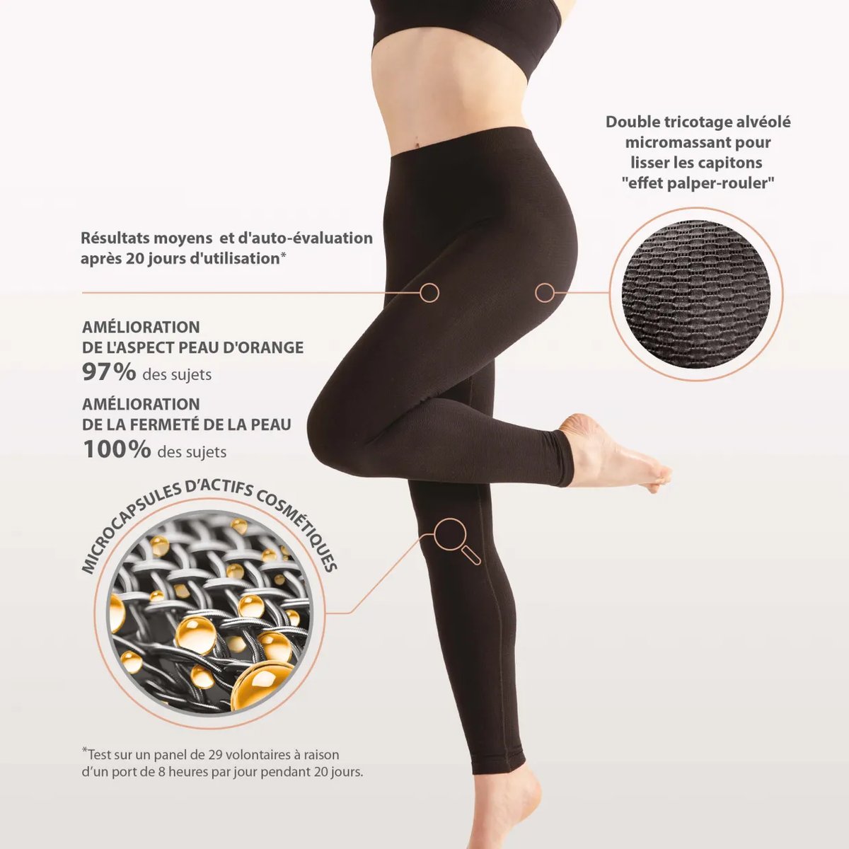 Legging Stop Cellulite noir, LYTESS