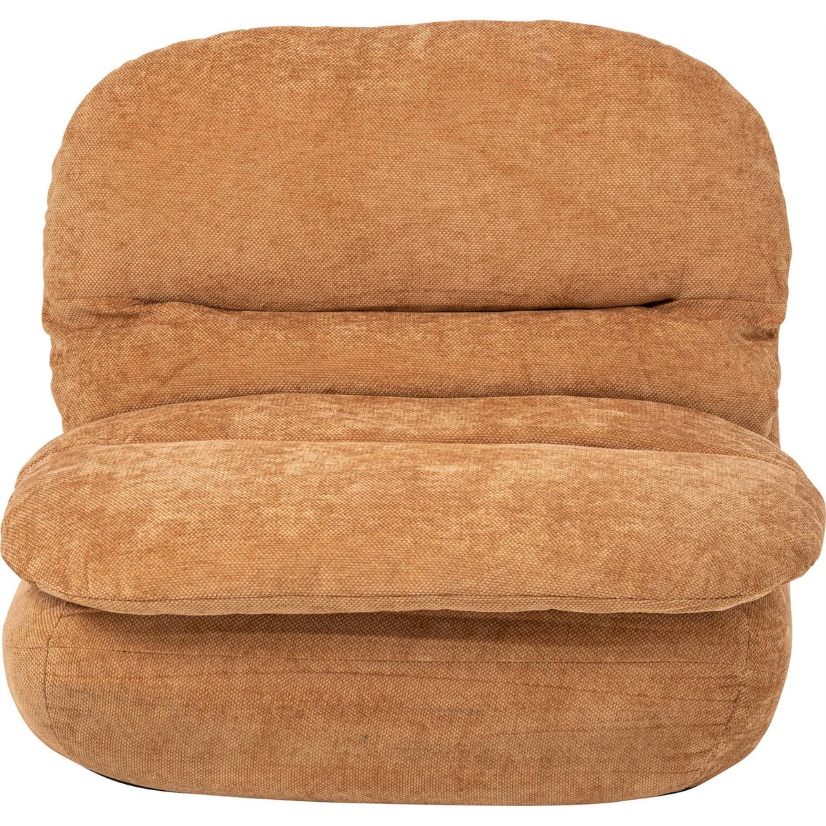 Chauffeuse basse en tissu moelleux beige, RECOLLECTION