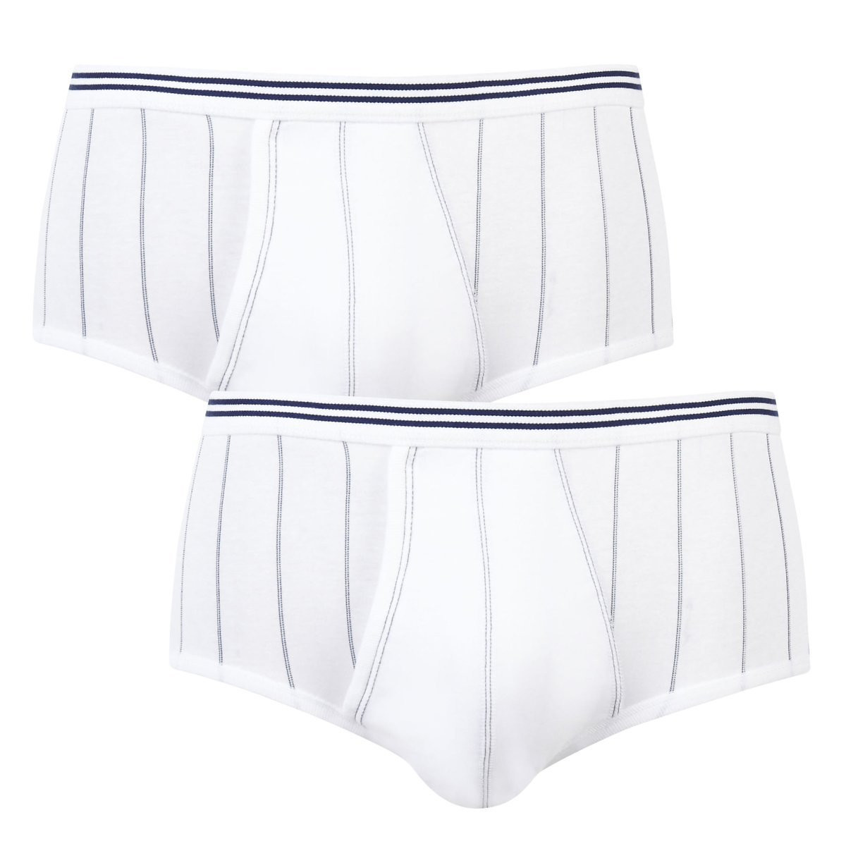 Lot de 2 slips ouvert taille haute blanc, EMINENCE