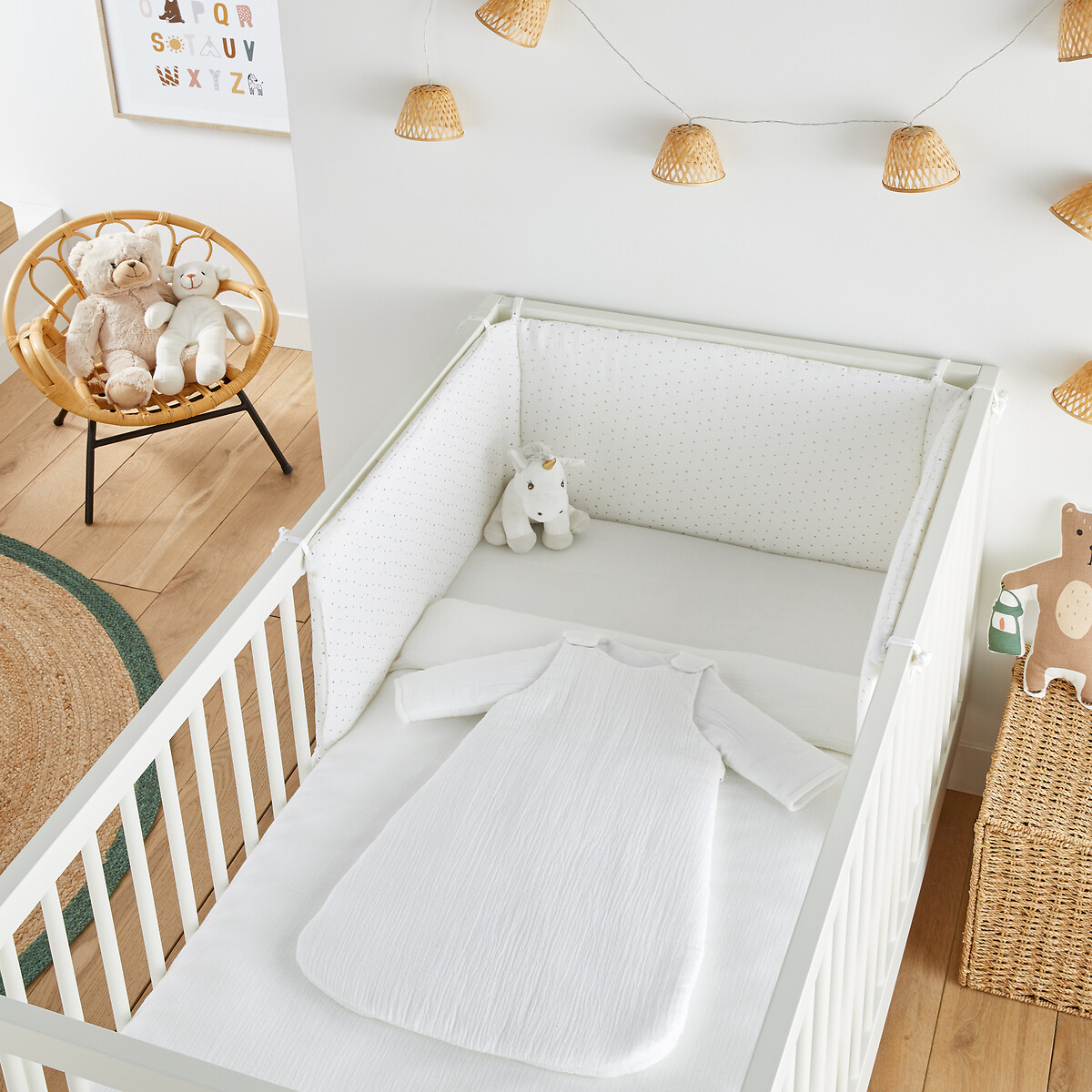 Winter Sleeping Bag, Cotton Muslin, Kumla white, LA REDOUTE INTERIEURS