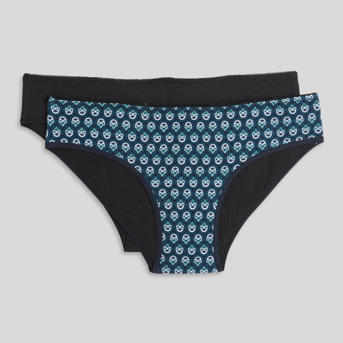 Lot de 2 culottes menstruelles multicolore, MONOPRIX