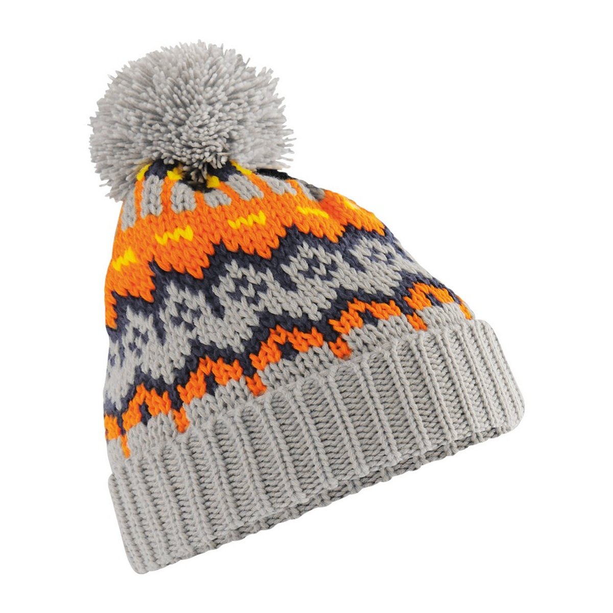 Bonnet de ski motif/style rétro gris, BEECHFIELD