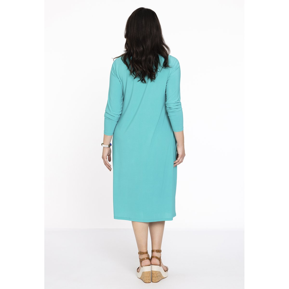 Chemise avec manches longues turquoise, YOEK