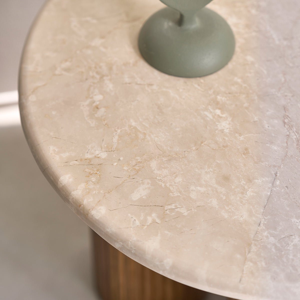 Table d'appoint en bois de manguier et marbre  TOSCANE marron, BERAH GETAH