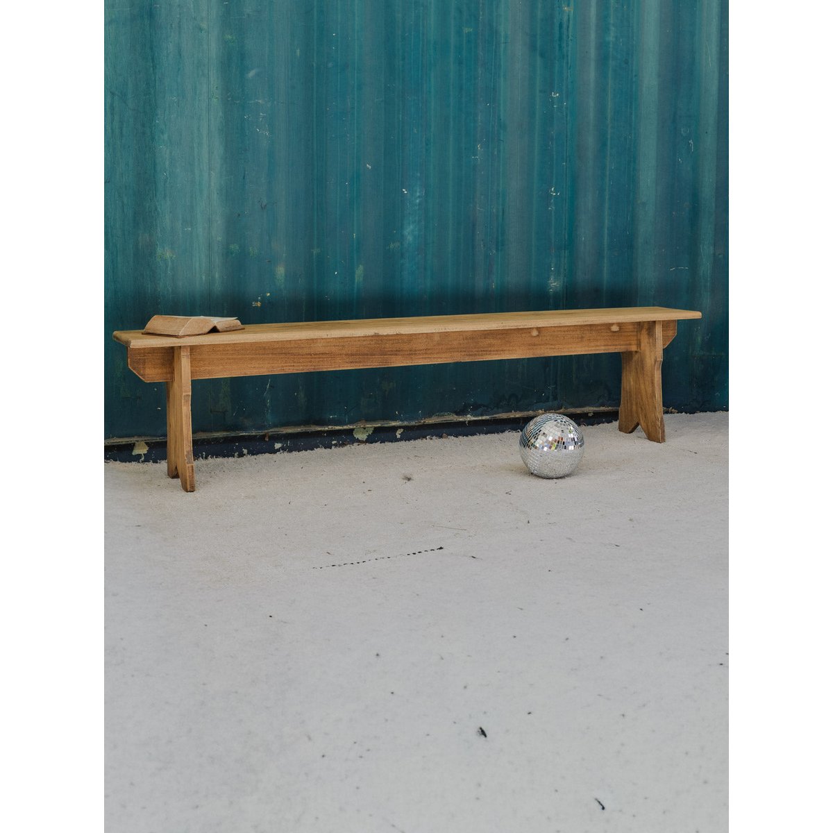 Banc de ferme en bois Antoine N°386 - Bon état bois clair, DEBONGOUT
