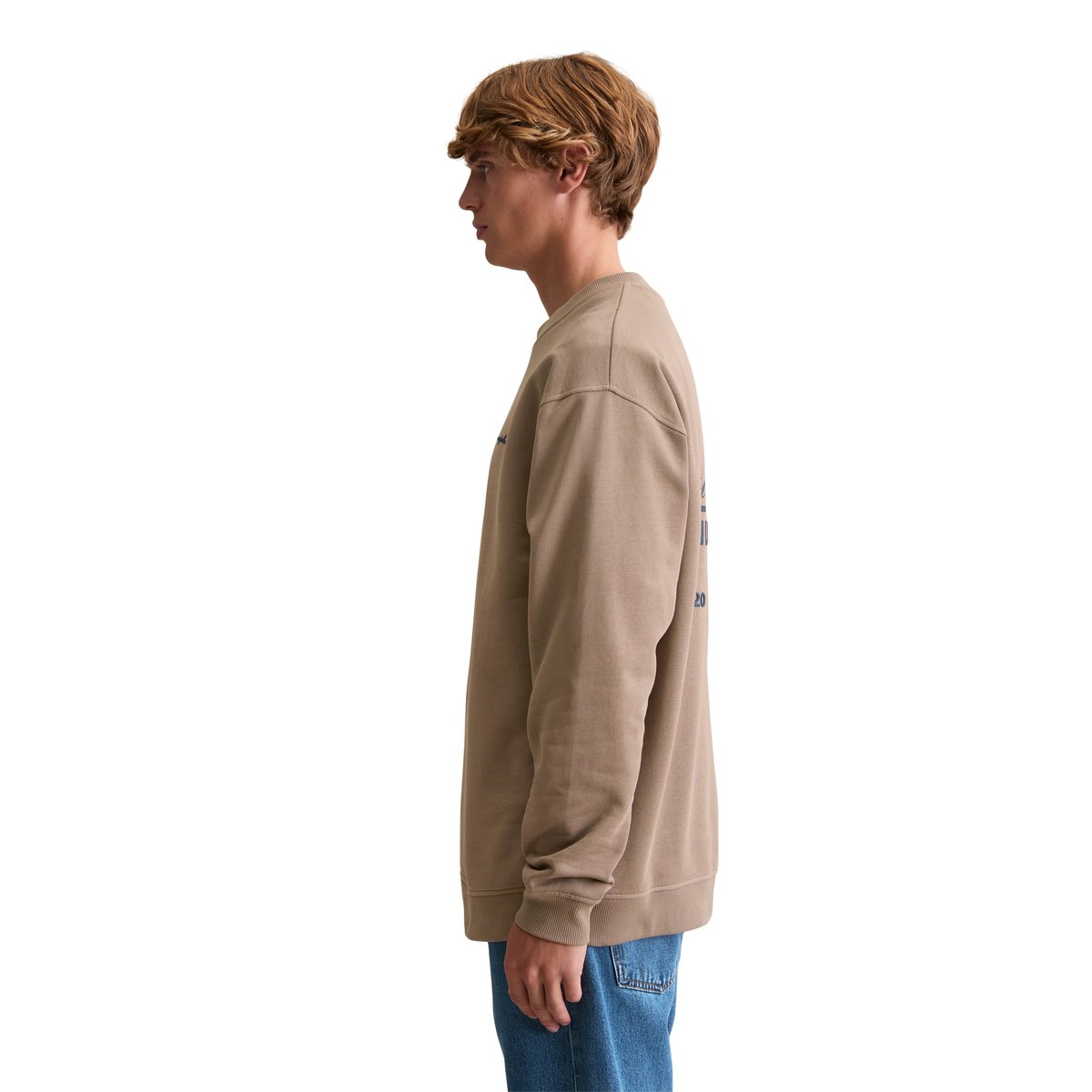 Sweat-shirt relaxed avec un grand imprimé au dos marron, MARC O’POLO DENIM